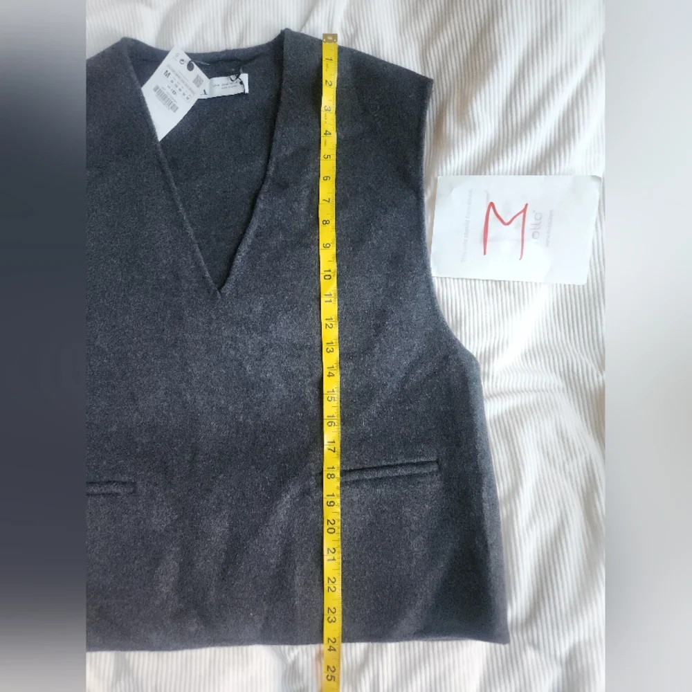 Zara Collection co-ord set vest & Wool-blend cape/A-line midi skirt SZ M BNWT